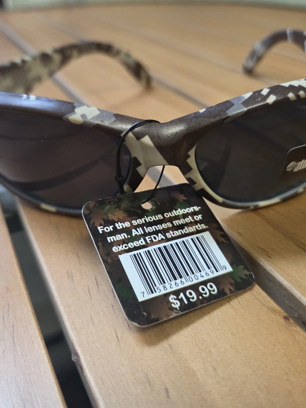 Men's Camouflage Sunglasses - Brown/Beige